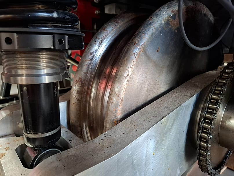 MONOCAB első kerék és felfüggesztés részlete