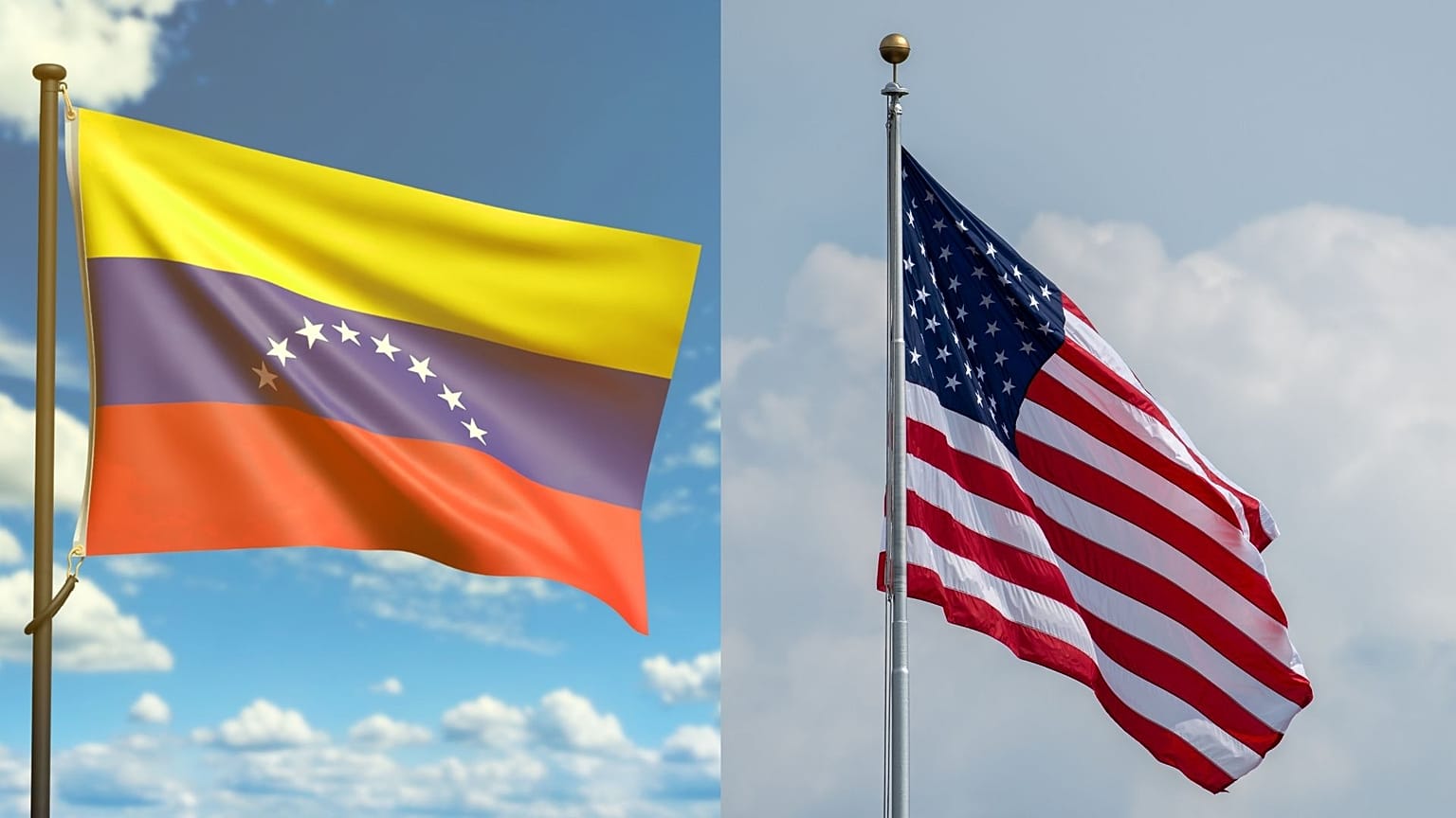 العلمين الأمريكي والفنزويلي