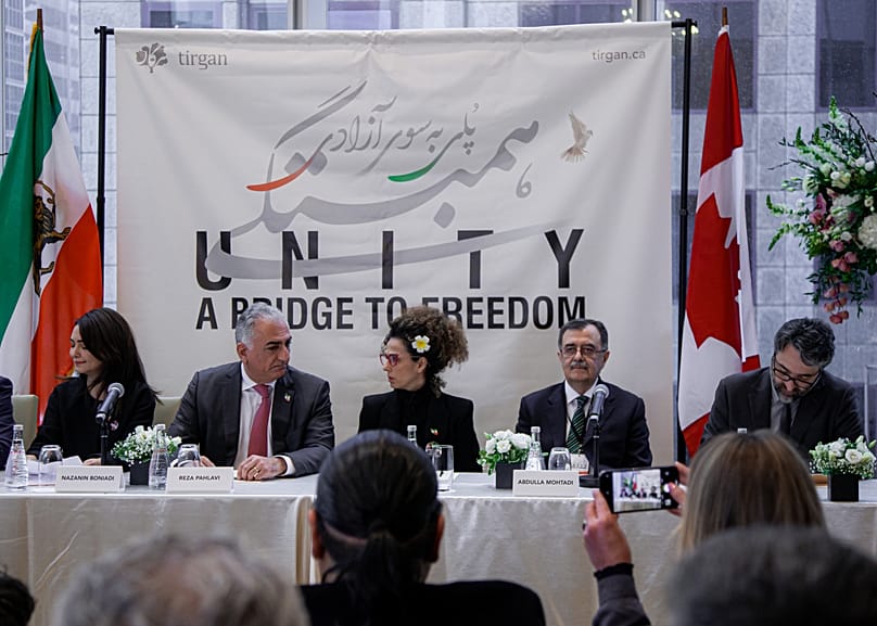 Alliance for Democracy and Freedom in Iran: Reza Pahlavi, Masih Alinejad, Nazanin Boniadi, Abdulla Mohtadi, Hamed Esmaeilion
