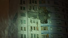 Kiev'de 9 Ocak'taki hava saldırısından sonra bir apartman