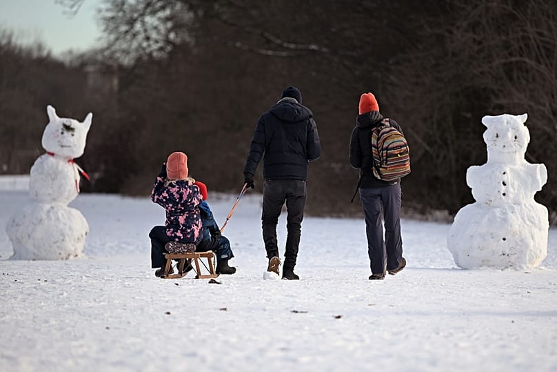 Rodeln gut - im Treptower Park in Berlin