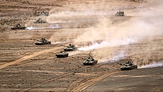 FILE: This photo released by the Iranian army on 28 October 2023, shows its ground force drill in central Iran. 