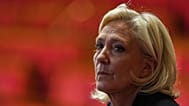 French far-right leader Marine Le Pen attends debates before a no-confidence vote in the National Assembly in Paris, 16 October, 2025