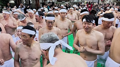 Participants au bain de glace