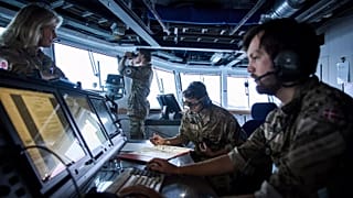 Fuerzas militares danesas participan en un ejercicio en el Océano Ártico en Nuuk, 15 de septiembre de 2025.