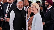 Hindistan Başbakanı Narendra Modi ve Avrupa Komisyonu Başkanı Ursula von der Leyen İtalya'daki G7 zirvesinde.
