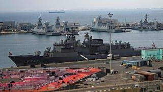 سفينة الحرب التركية TCG Kemalreis ترسو في ميناء حيفا بإسرائيل، يوم السبت 3 سبتمبر 2022.