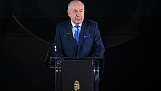  Sulyok Tamás köztársasági elnök beszédet mond a Magyar Olimpiai Bizottság (MOB) alapításának 130. évfordulója alkalmából rendezett gálaesten a Szépművészeti Múzeumban 2025. d