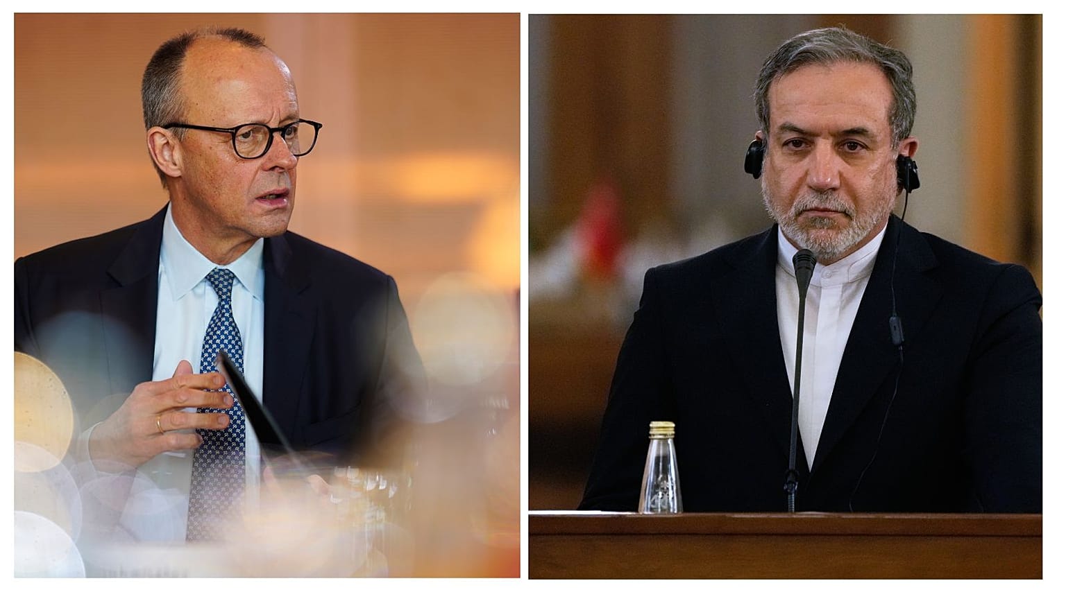 فردریش مرتس (چپ) و عراقچی (راست)