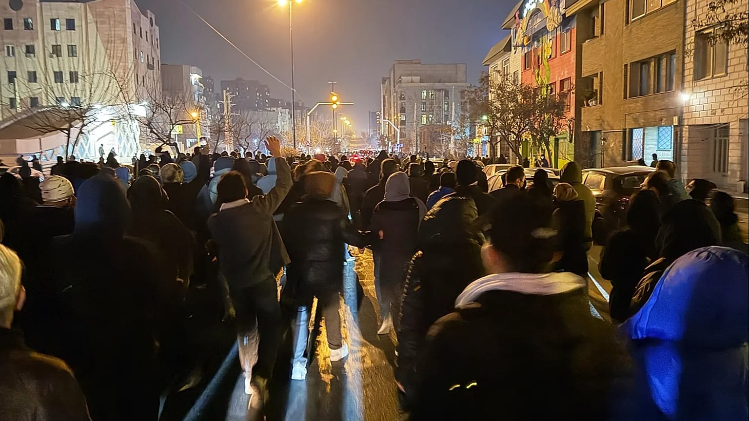 Iranians attend an anti-government protest in Tehran, 8 January, 2026