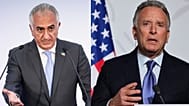 المبعوث الأمريكي الخاص ستيف ويتكوف (يمينا) ورضا بهلوي، نجل شاه إيران محمد رضا بهلوي (يسارًا)