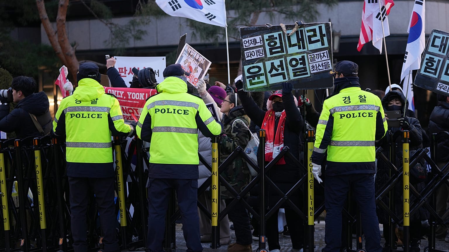 Supporter dell'ex presidente in Corea del Sud