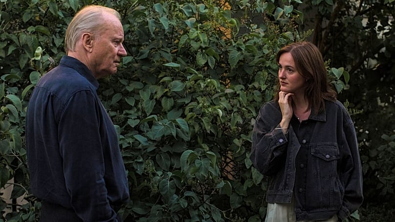 Stellan Skarsgård and Renate Reinsve in Sentimental Value