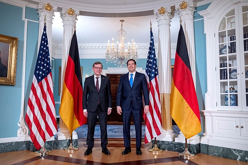 Betont freundlich: Außenminister Johann Wadephul und sein US-Amtskollege Marco Rubio in Washington, 12. Januar 2026