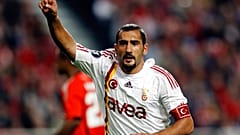 Ümit Karan, UEFA Kupası'nda SL Benfica'ya karşı attığı golü kutlarken, 6 Kasım 2008