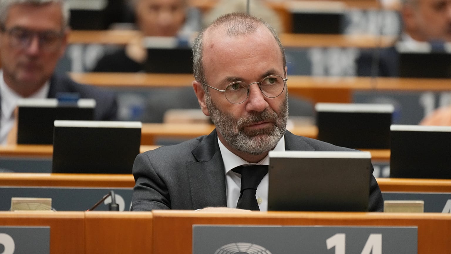 Manfred Weber, Gruppo del Partito Popolare Europeo (Democratico Cristiano) al Parlamento europeo a Bruxelles, mercoledì 12 novembre 2025.
