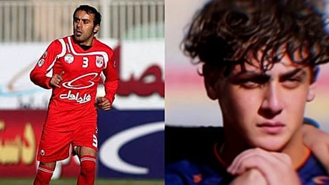 left Mojtaba Tarshiz, right Rebin Moradi two footbalists benn killed during Iran unrest 2026
