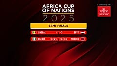 Ergebnisse des Halbfinals beim Afrika-Cup der Nationen.