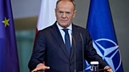 Polski premier Donald Tusk uczestniczy w wspólnej konferencji prasowej z kanclerzem Niemiec Friedrichem Merzem podczas niemiecko-polskich konsultacji rządowych.