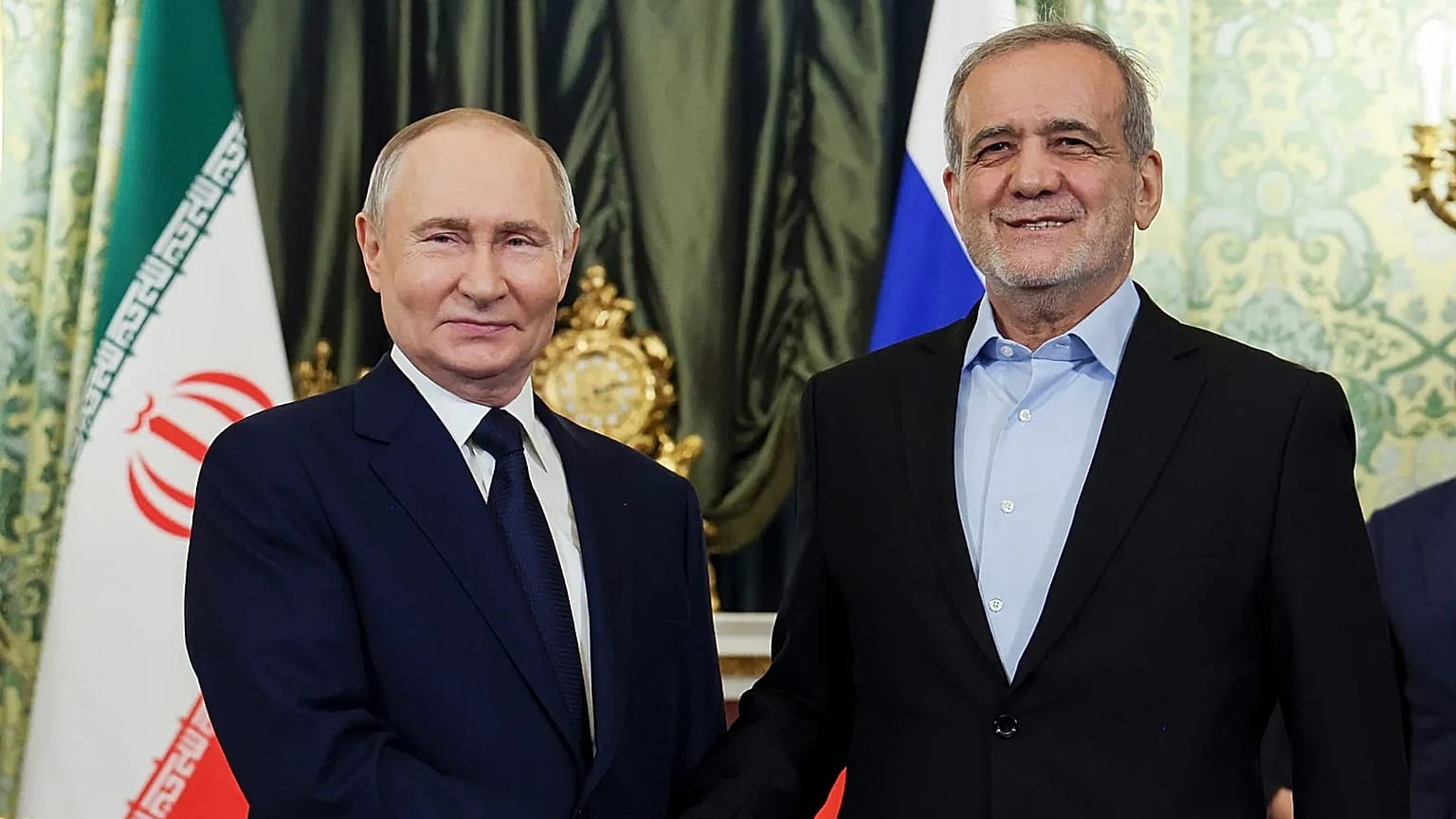 İran ve Rusya devlet başkanları, 17 Ocak 2025'te Kremlin'de yapılan görüşme sırasında