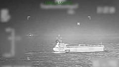 The Veronica oil tanker being boarded by US forces in the Caribbean, 15 January, 2025