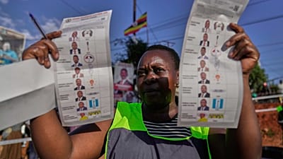 With polls closed, vote counts are underway in Uganda presidential election