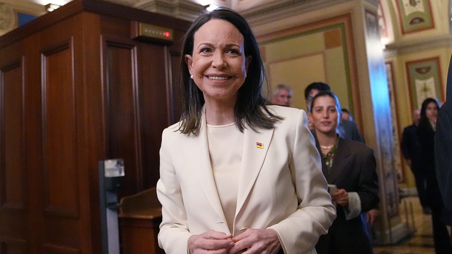 Venezuela'nın ana muhalefet lideri Maria Corina Machado Washington'da, 15 Ocak 2026