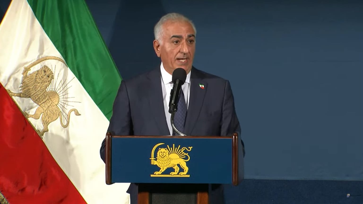 نشست خبری رضا پهلوی در واشنگتن