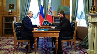 Vladimir Putin com o aliado checheno Kadyrov