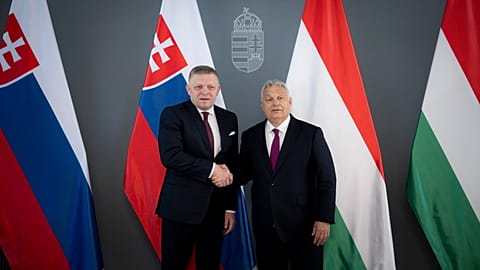 Robert Fico szlovák és Orbán Viktor magyar miniszterelnök