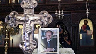 Στιγμιότυπο από την κηδεία του πρώην Προέδρου της Κυπριακής Δημοκρατίας, Γιώργου Βασιλείου