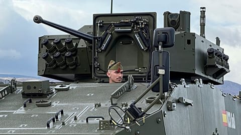 Soldier inside one of the 8x8 Dragon vehicles, 16 January 2026