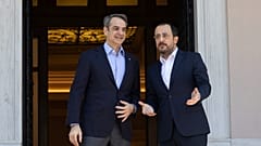 Κυριάκος Μητσοτάκης και Νίκος Χριτοδουλίδης από παλαιότερη συνάντησή τους στην Αθήνα