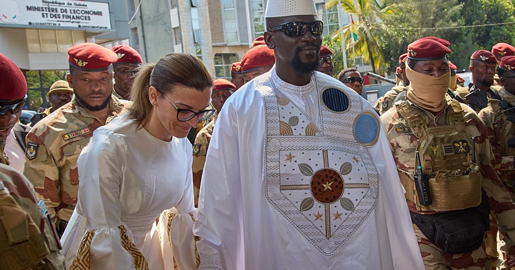 Guinea's junta leader Mamadi Doumbouya sworn in as president