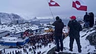 People protest against Trump's policy towards Greenland in front of US consulate in Nuuk, Greenland, Saturday, Jan. 17, 2026
