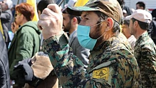 شبه‌نظامیان افغانستانی فاطمیون در مراسم روز قدس تهران