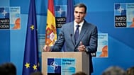 Spain's Prime Minister Pedro Sanchez speaks during a press conference after the plenary session at the NATO summit in The Hague, Netherlands, Wednesday, June 25, 2025.