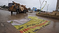 Suriye'de bir askeri araç görüntüleniyor, 18.01.2026