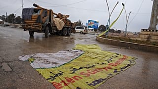 Suriye'de bir askeri araç görüntüleniyor, 18.01.2026