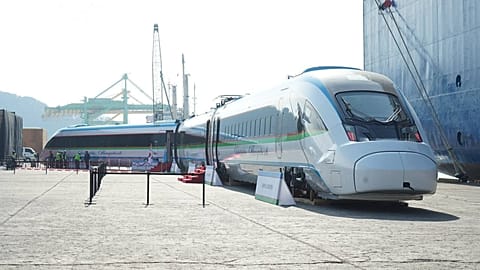 The first batch of high-speed trains delivered to Uzbekistan by Hyundai Rotem