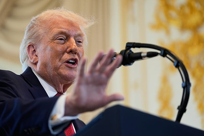 US President Donald Trump speaks at a dedication ceremony in Florida, 16 January, 2026