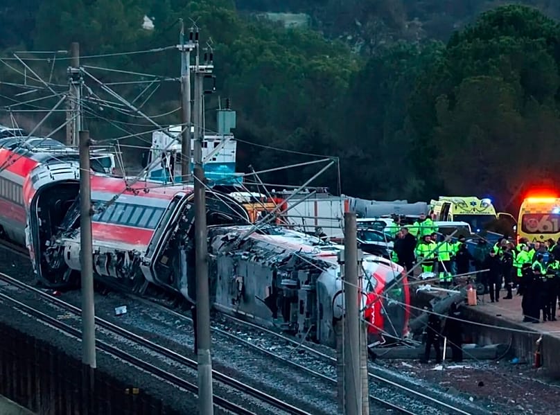 Imagen de uno de los trenes accidentados en Adamuz el 18 de enero de 2026.