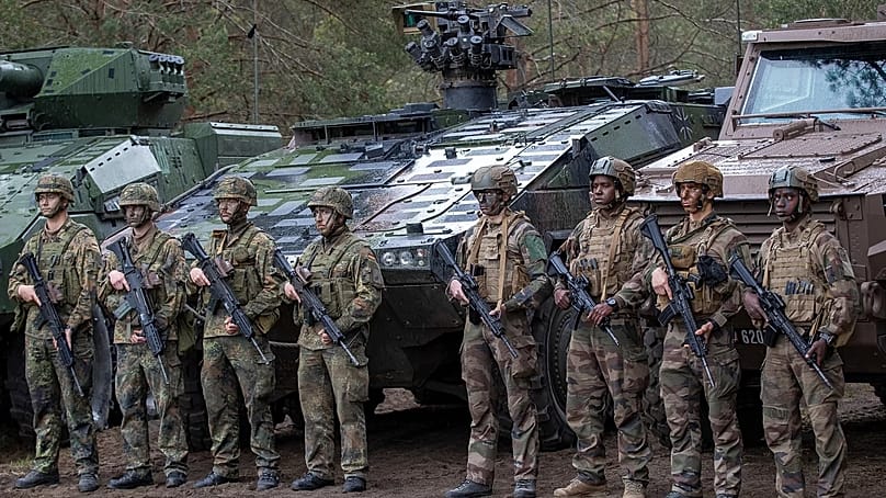 Bundeswehrsoldaten auf dem Truppenübungsplatz Pabradė nahe Vilnius, 6. Mai 2024