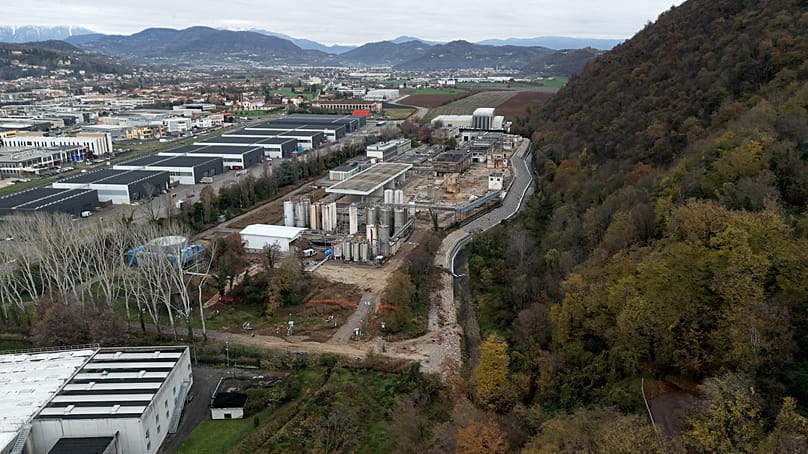 Οι πρώην εγκαταστάσεις του εργοστασίου Miteni, το οποίο παρήγαγε PFAS για μισό αιώνα, στη μικρή πόλη Trissino στη βόρεια Ιταλία