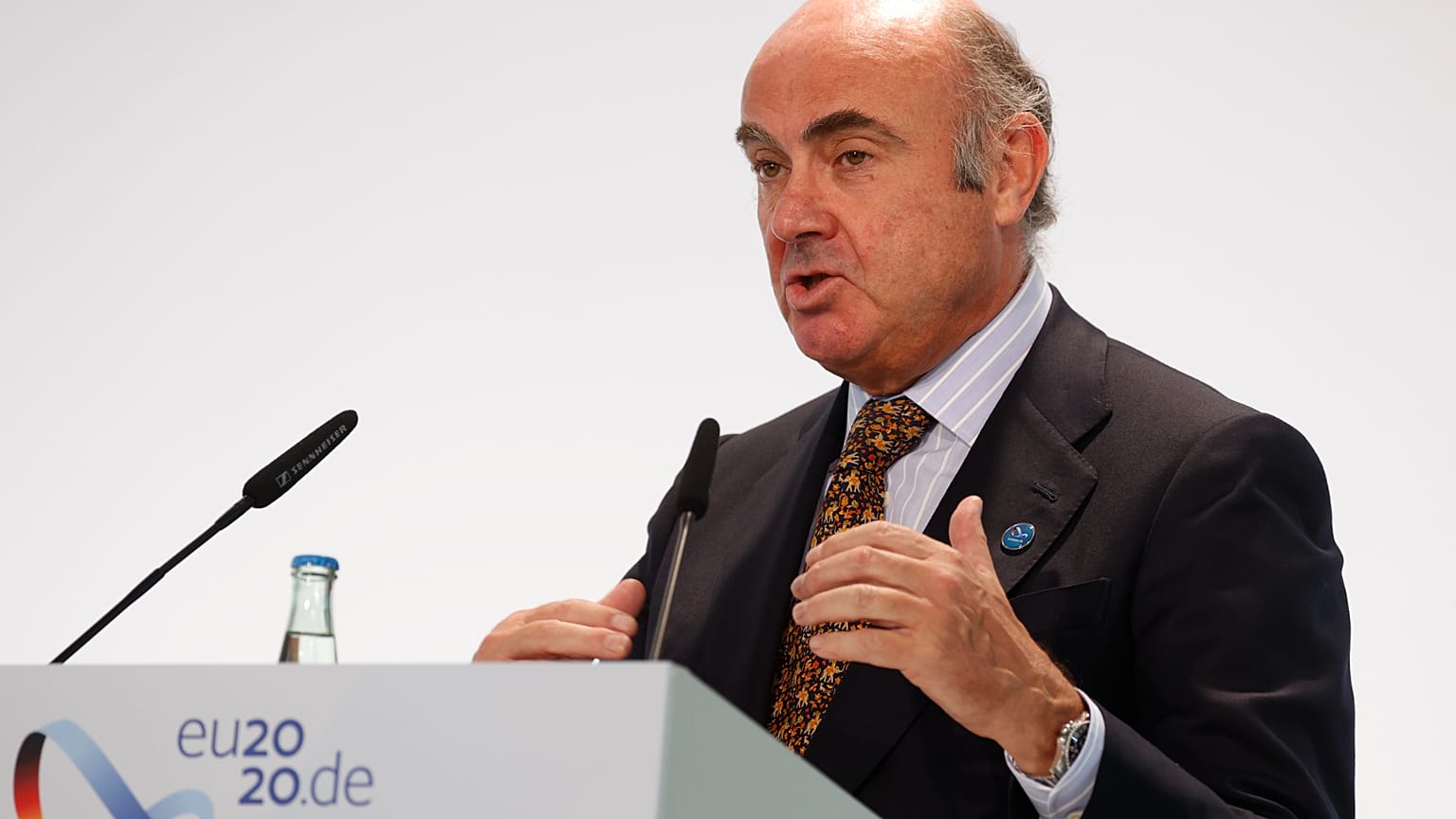 El vicepresidente del Banco Central Europeo (BCE), Luis de Guindos, en Berlín, Alemania, el sábado 12 de septiembre de 2020.