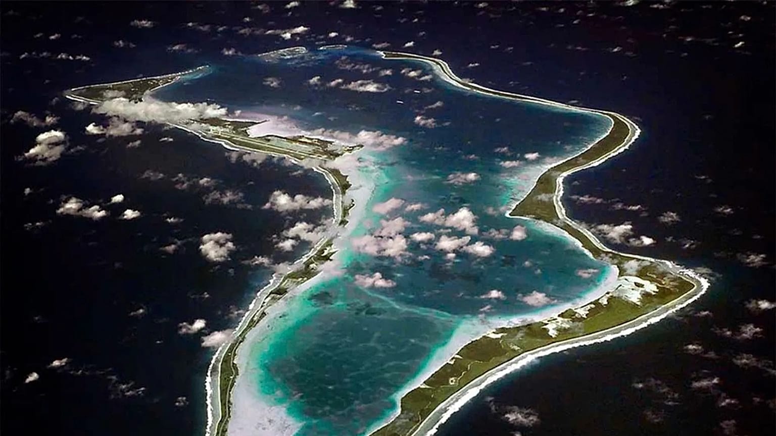 FILE - This image realeased by the U.S. Navy shows an aerial view of Diego Garcia
