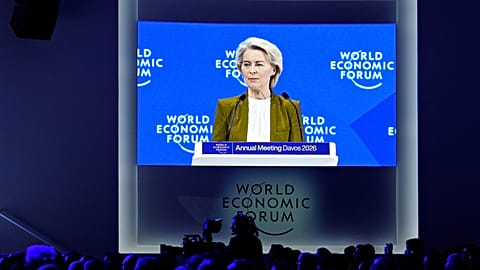 Ursula von der Leyen in Davos.