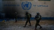 Israeli soldiers enter the UNRWA headquarters in Gaza, 8 February, 2024
