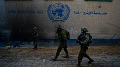 Israelische Soldaten betreten das UNRWA-Hauptquartier in Gaza, 8. Februar 2024