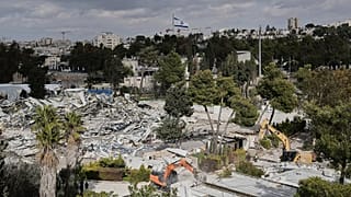 Israeli bulldozers demolish a UNRWA compound in east Jerusalem, 20 January, 2026